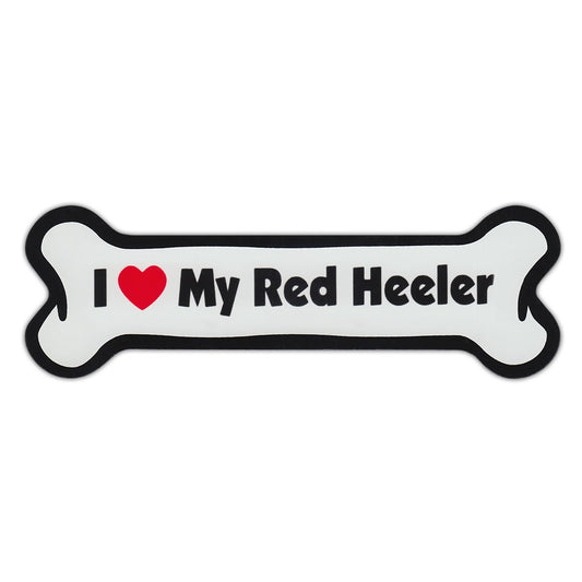 Magnet, Dog Bone, I Love My Red Heeler, 7