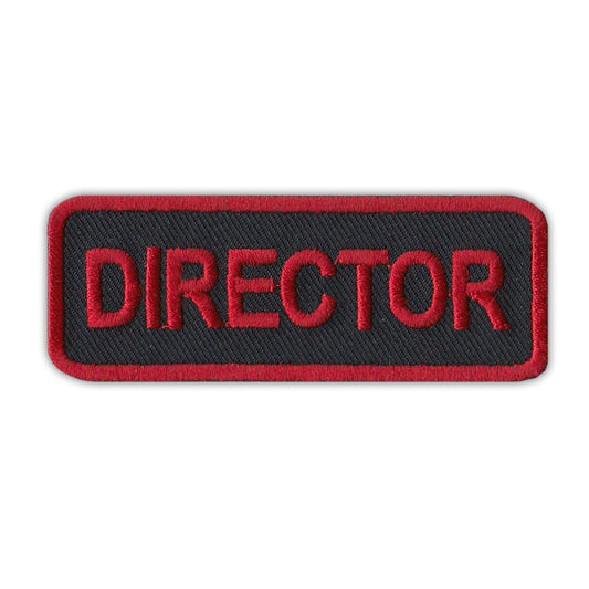 Patch, Embroidered Patch, Director Club Patch, Red/Black, 3