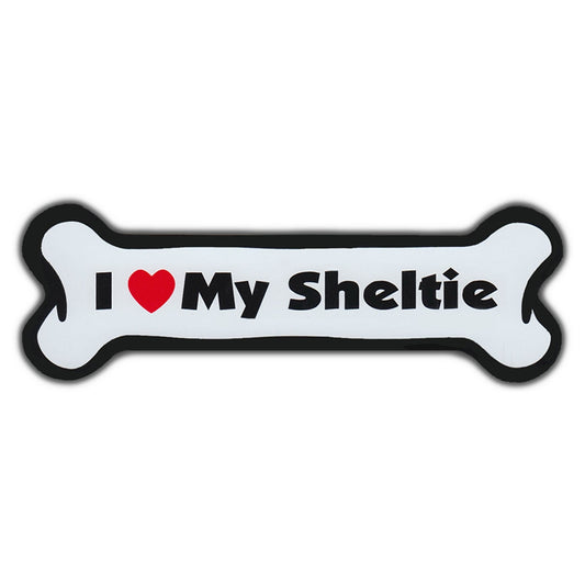 Magnet, Dog Bone, I Love My Sheltie, 7