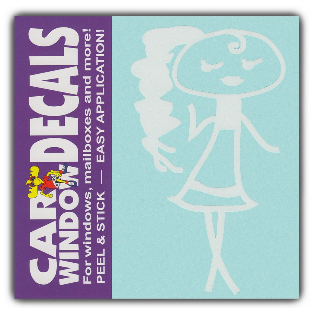 Window Decal - Teen Girl (4" Tall)