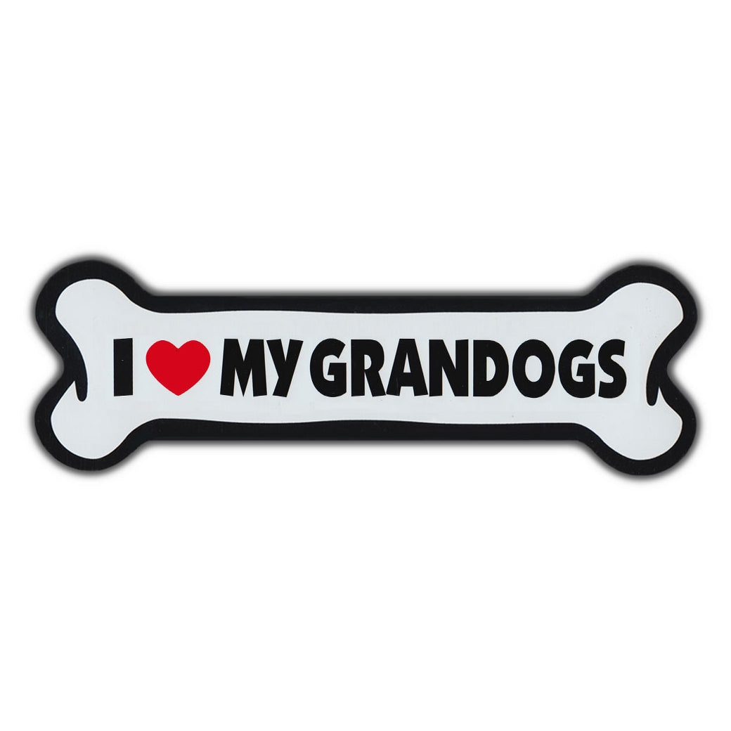 Giant Size Dog Bone Magnet - I Love My Grandogs