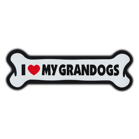 Magnet, Giant Size Dog Bone, I Love My Grandogs, 10