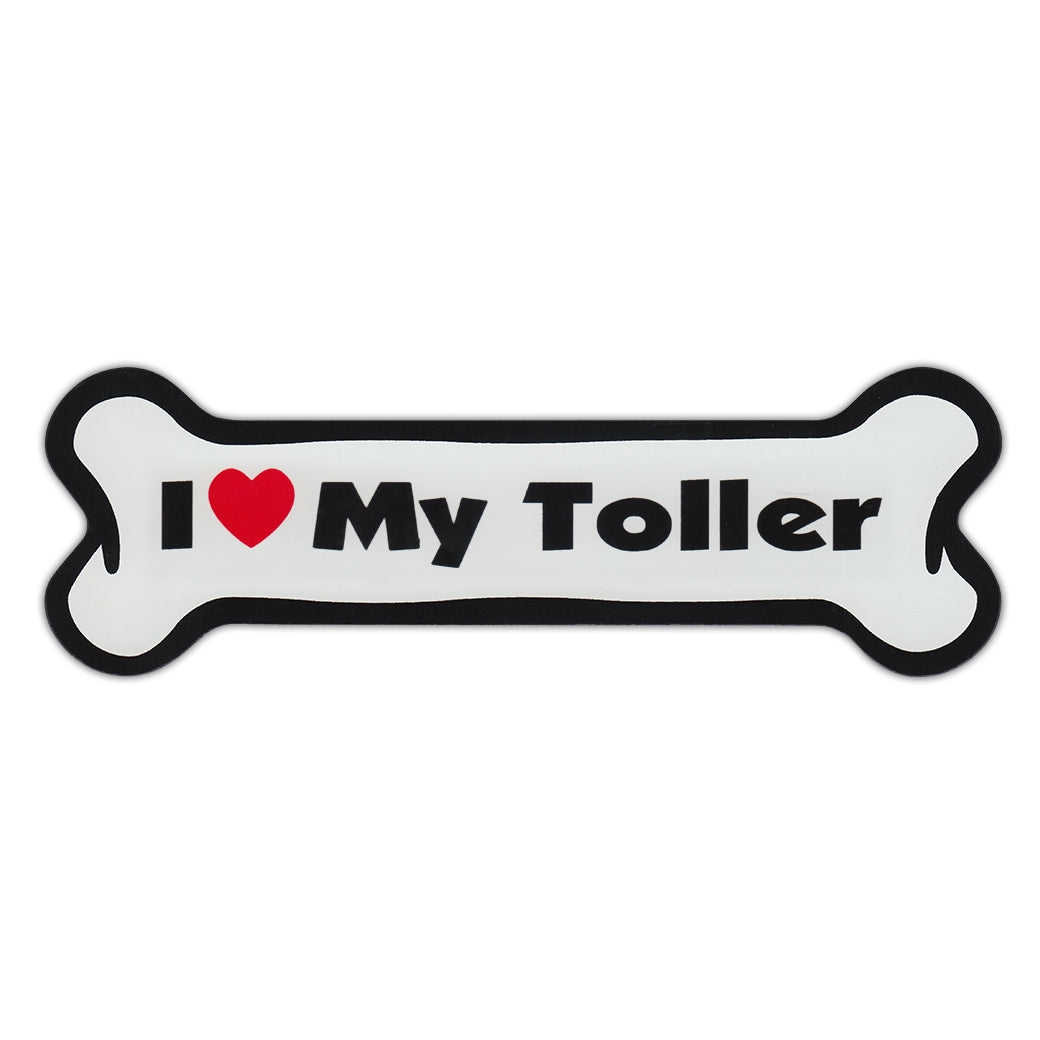 Dog Bone Magnet - I Love My Toller