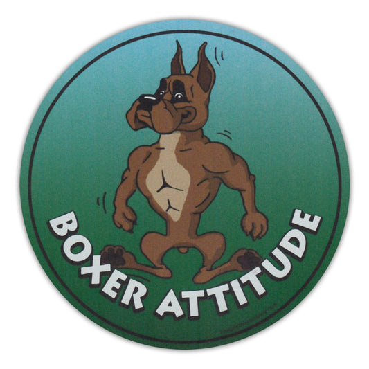 Magnet, Round, Boxer Attitude, 4.75