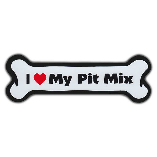 Magnet, Dog Bone, I Love My Pit Mix, 7