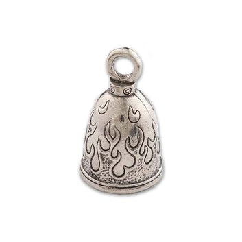 Guardian Bell, Metal, Flames, Motorcycle Good Luck Bell, .75