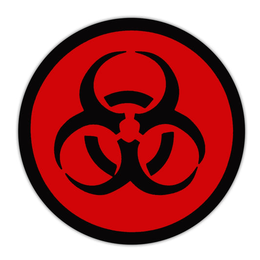 Sticker, Bumper Sticker, Red Zombie Symbol, 4.25