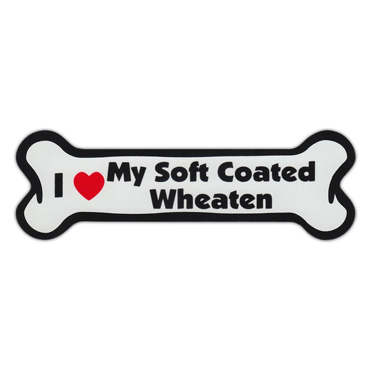 Magnet, Dog Bone, I Love My Soft Coated Wheaten, 7