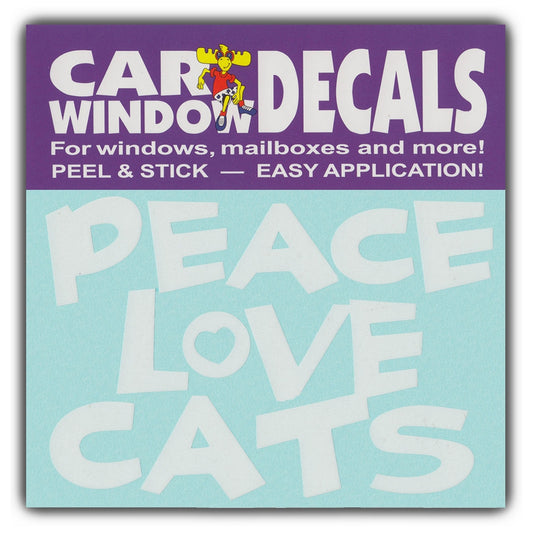 Decal, Window Decal, Peace Love Cats, 4.5