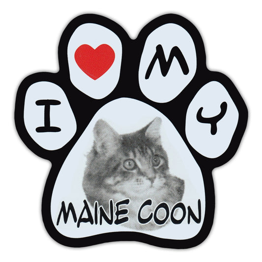 Magnet, Picture Paw, I Love My Maine Coon, 5.5