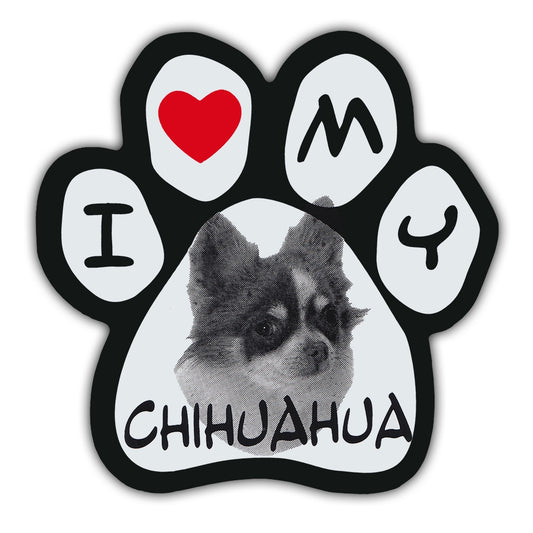 Magnet, Picture Paw, I Love My Chihuahua, 5.5