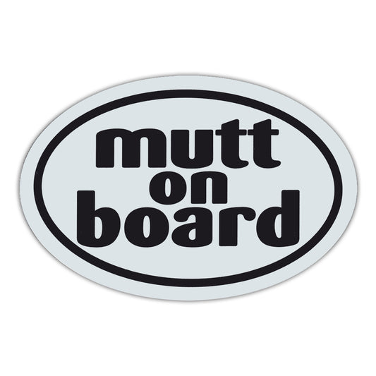 Magnet, Oval, Mutt On Board, 6