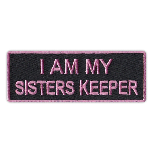 Patch, Embroidered Patch, I Am My Sisters Keeper (Black/Pink), 4