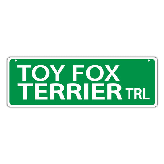 Street Sign, Plastic, Toy Fox Terrier Trail, 17