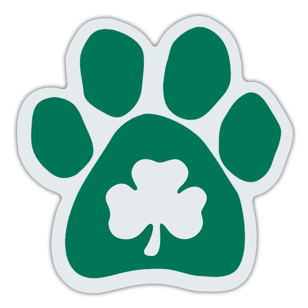 Dog Paw Magnet - Clover, Irish Green