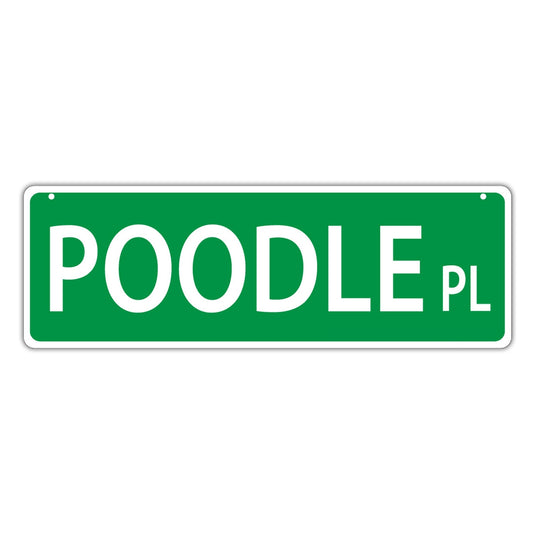 Street Sign, Plastic, Poodle Place, 17