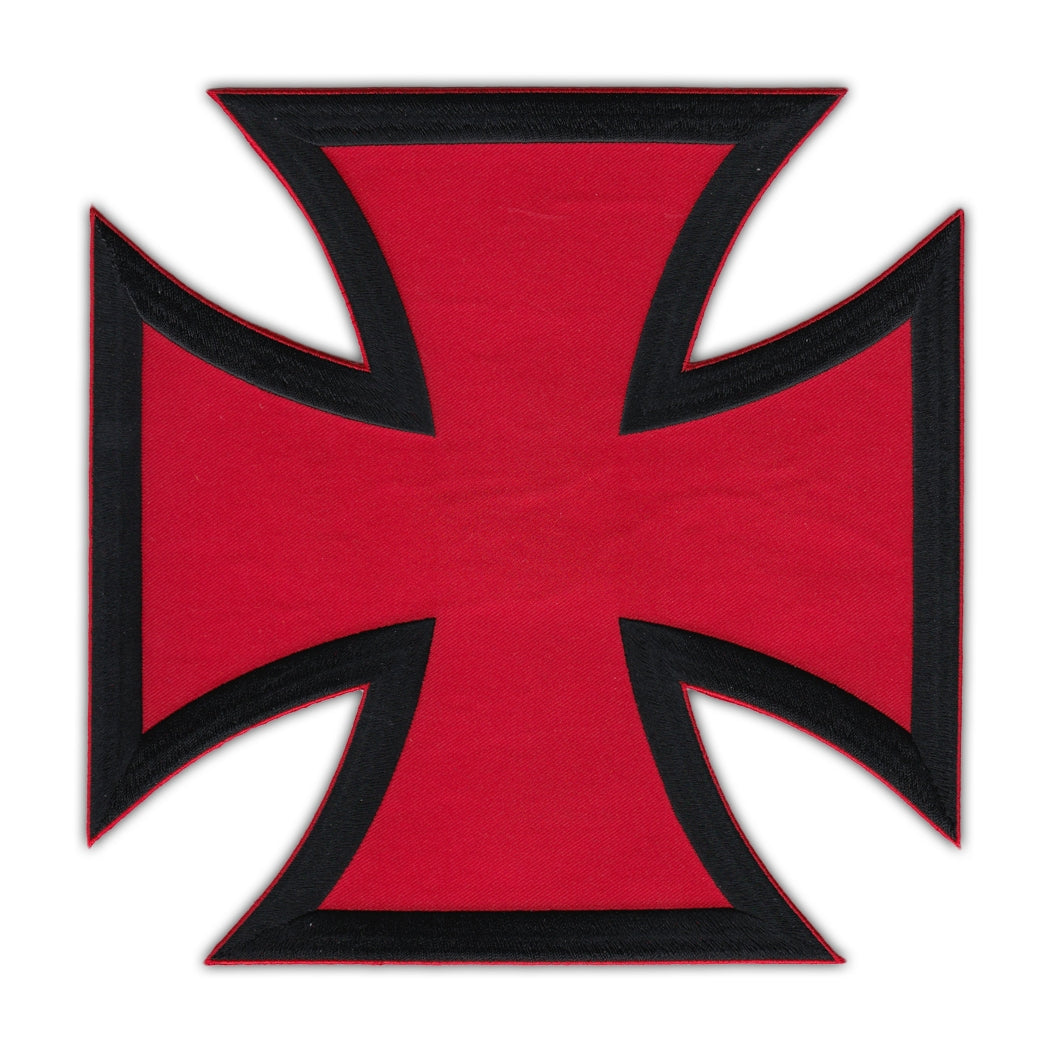 Back Patch, Red and Black Chopper Cross