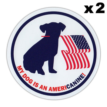 Window Decals, 2-Pack, My Dog is an Americanine!, 4
