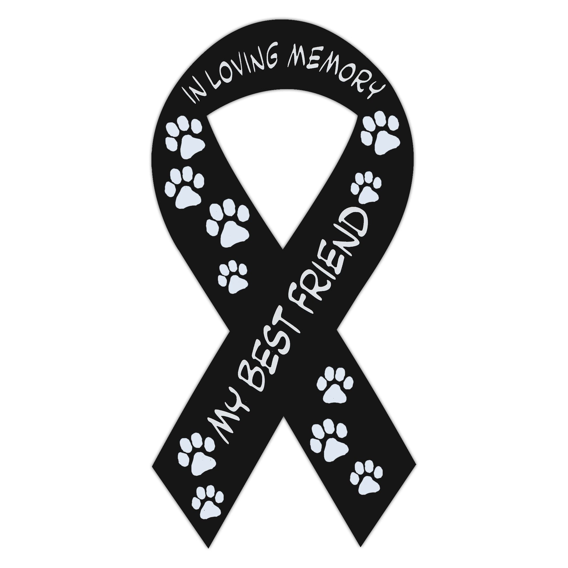 Ribbon Magnet - In Loving Memory My Best Friend (Black)