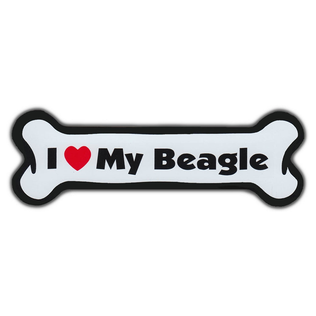 Dog Bone Magnet - I Love My Beagle