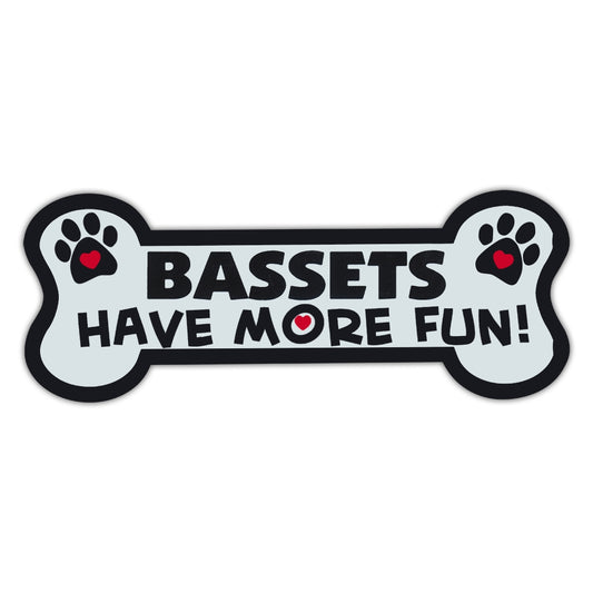 Magnet, Dog Bone, Bassets Have More Fun!, 7.25