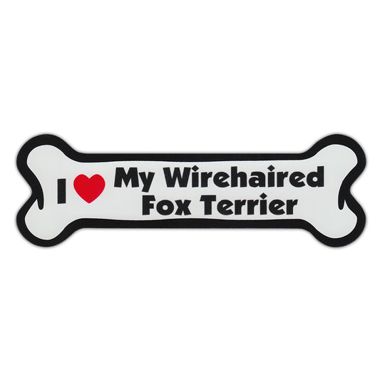 Magnet, Dog Bone, I Love My Wirehaired Fox Terrier, 7