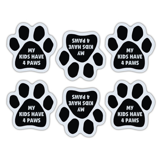 Magnets, Magnet Pack, Set of 6, My Kids Have 4 Paws Paw Magnets, 1.75