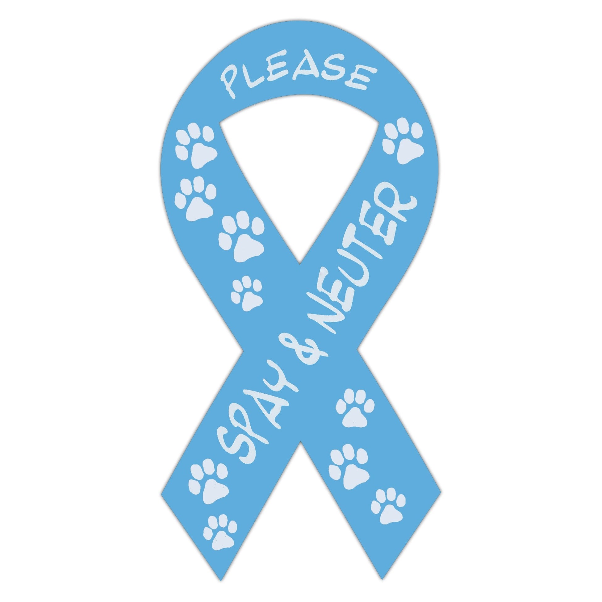 Ribbon Magnet - Please Spay & Neuter (Blue)