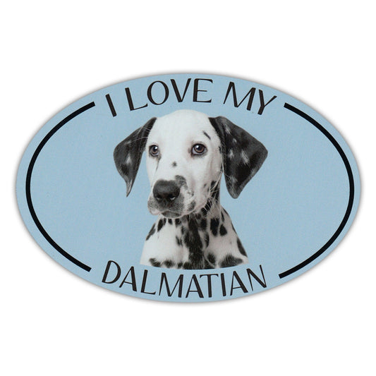 Magnet, Oval, I Love My Dalmatian, 6