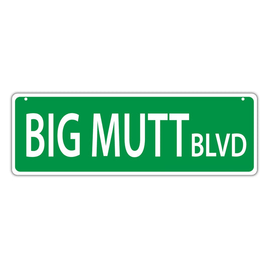 Street Sign, Plastic, Big Mutt Blvd, 17