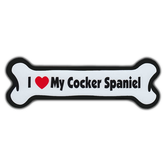 Magnet, Dog Bone, I Love My Cocker Spaniel, 7
