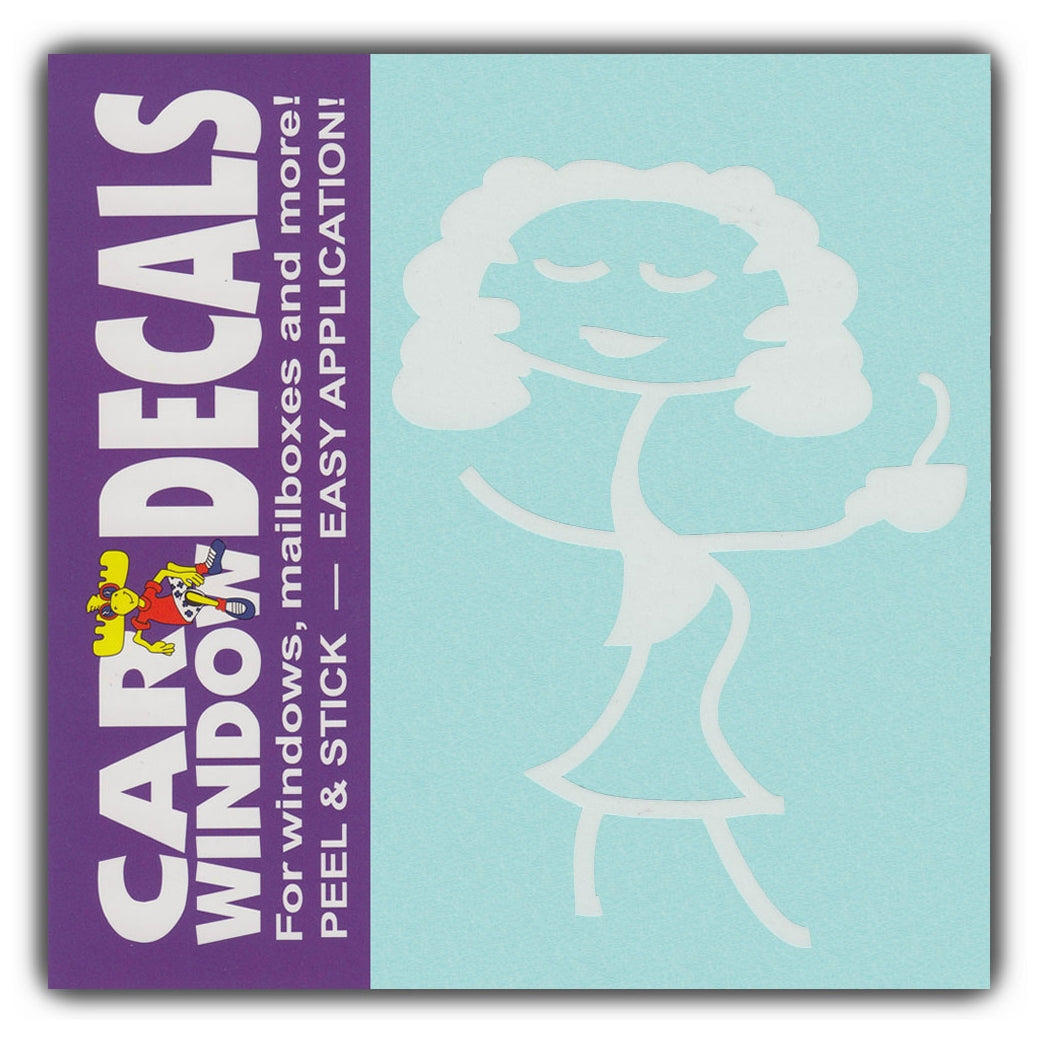 Window Decal - Mother w/Coffee (4" Tall)