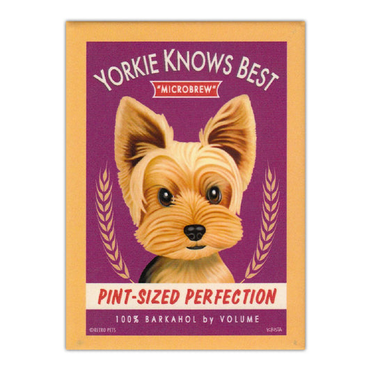 Magnet, Refrigerator Magnet, Yorkie Knows Best Microbrew, Pint-Sized Perfection, 2.5