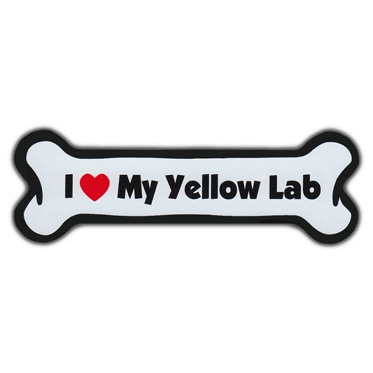 Magnet, Dog Bone, I Love My Yellow Lab, 7