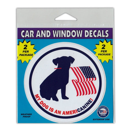Window Decals, 2-Pack, My Dog is an Americanine!, 4