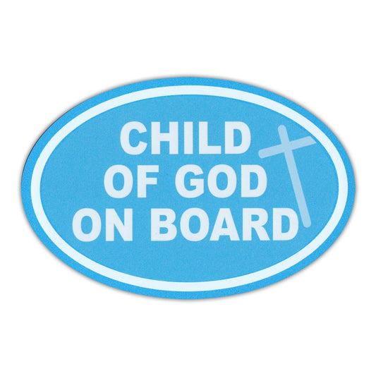 Magnet, Oval, Child of God on Board, 6