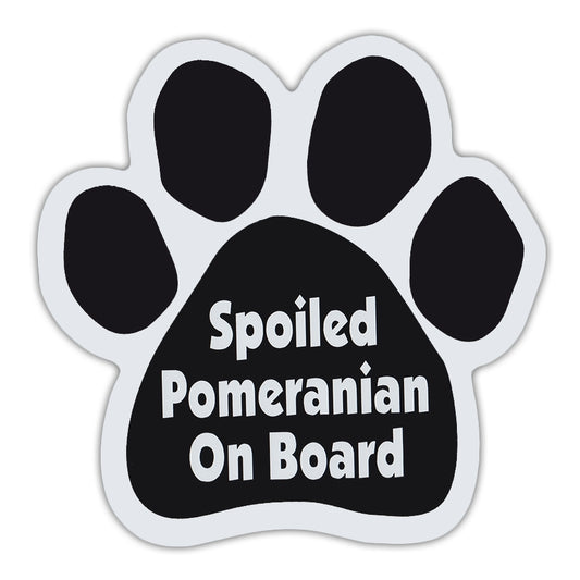 Magnet, Dog Paw, Spoiled Pomeranian On Board, 5.5