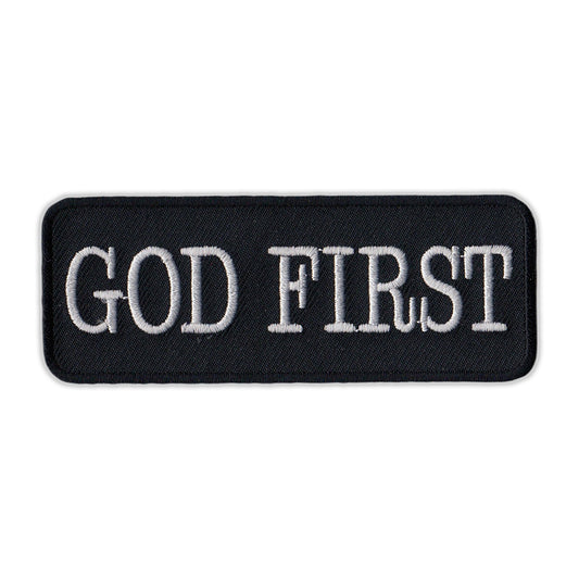 Patch, Embroidered Patch, God First, 4