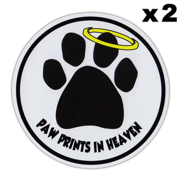 Window Decals, 2-Pack, Paw Prints In Heaven, 4