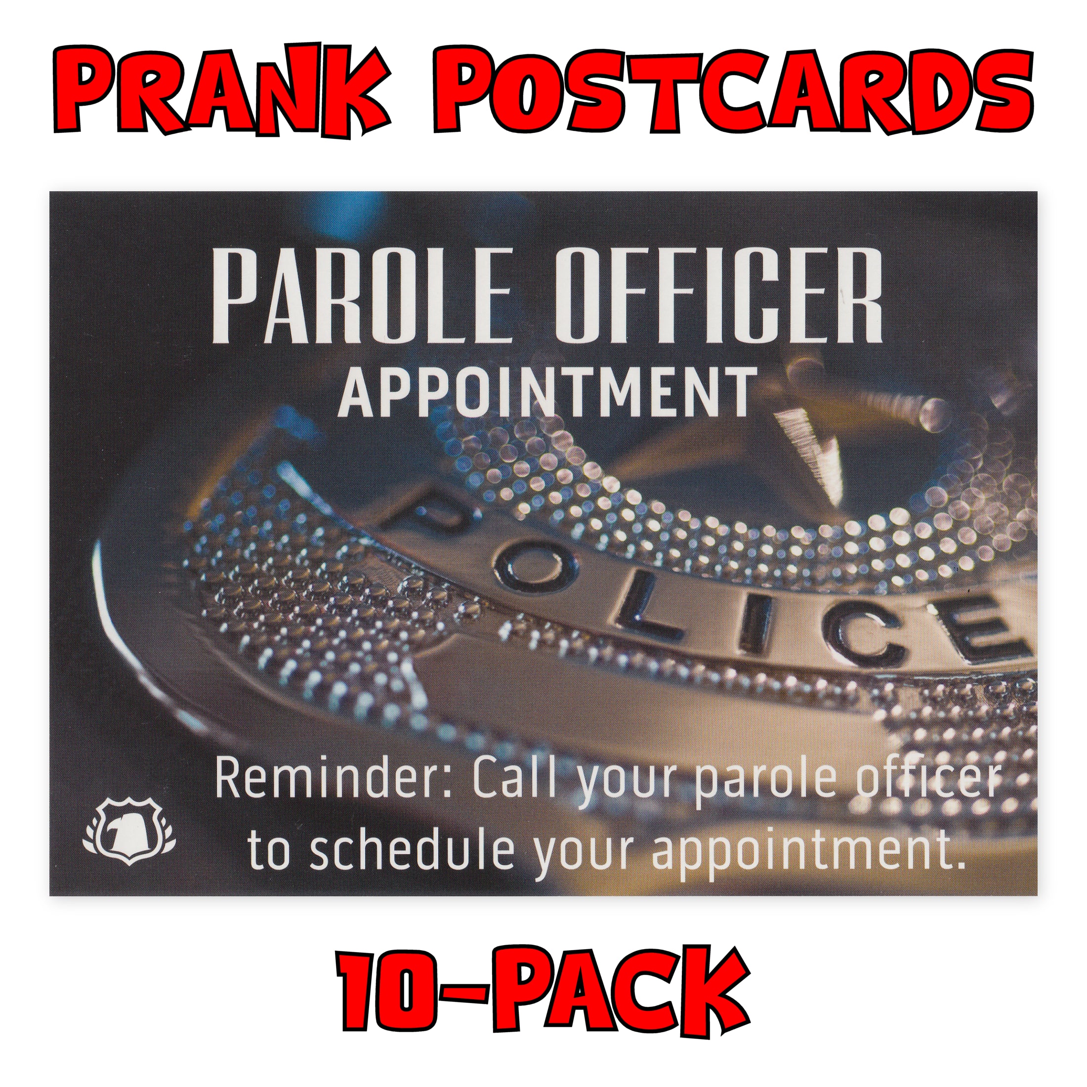 Prank Postcards (10-Pack, Parole Officer Appointment)