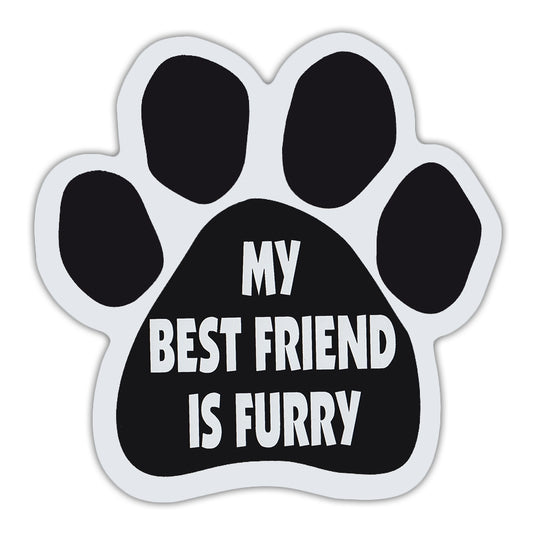 Magnet, Dog/Cat Paw, My Best Friend Is Furry, 5.5