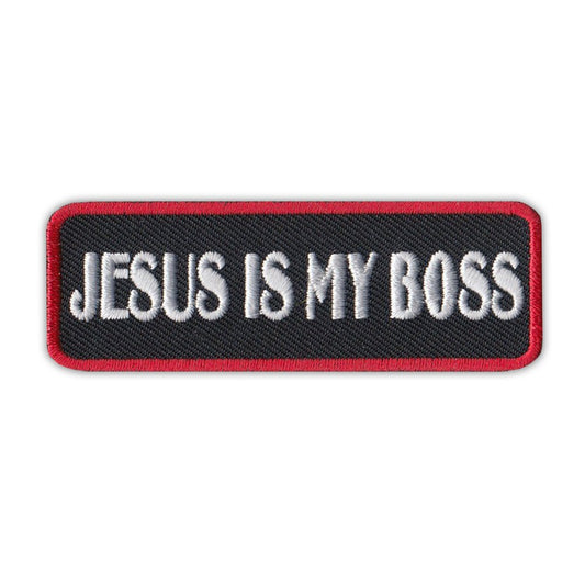 Patch, Embroidered Patch, Jesus Is My Boss, 3