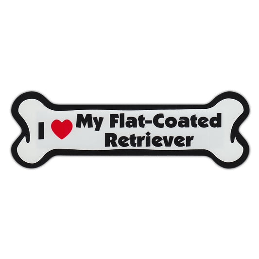Magnet, Dog Bone, I Love My Flat-Coated Retriever, 7