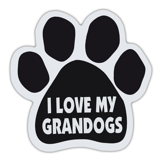 Magnet, Dog Paw, I Love My Grandogs, 5.5