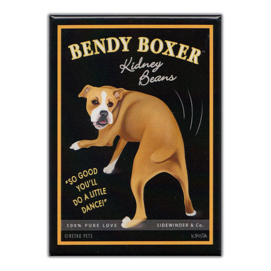 Magnet, Refrigerator Magnet, Bendy Boxer Kidney Beans, 2.5