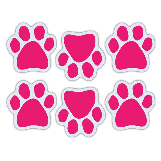 Magnets, Magnet Pack, Set of 6, Pink Paw Magnets, 1.75