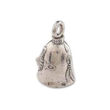Guardian Bell, Metal, Lone Wolf, Motorcycle Rider, Biker, Good Luck Bell, .75