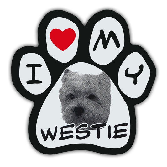 Magnet, Picture Paw, I Love My Westie, 5.5