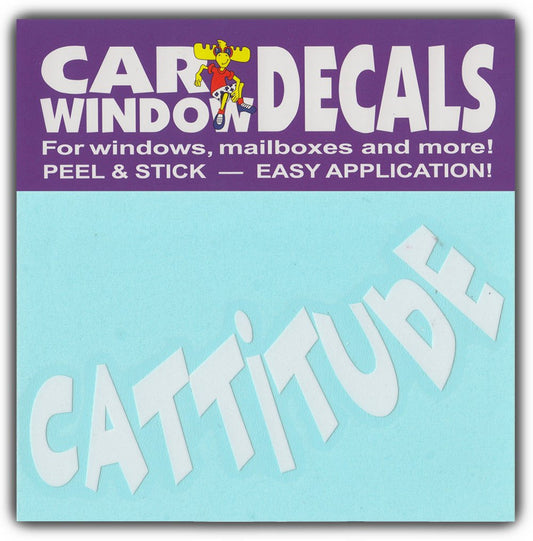 Decal, Window Decal, Cattitude, 4.5