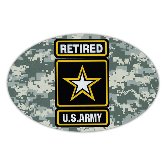 Magnet, Oval, US Army Retired, 6